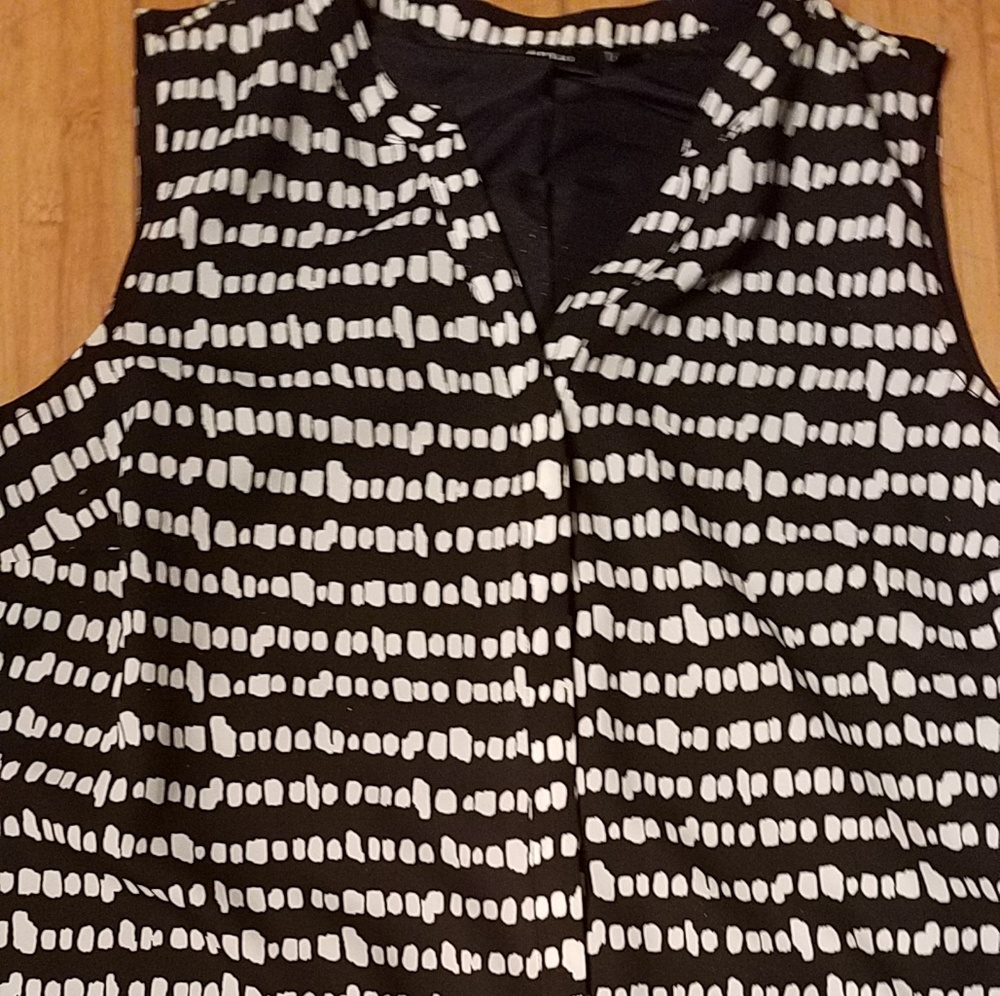 Apt 9 Button Up Lined B/W Sleeveless Long Dress18w - image 2